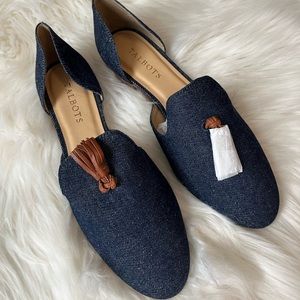 Talbots Denim  Flats. Brand New